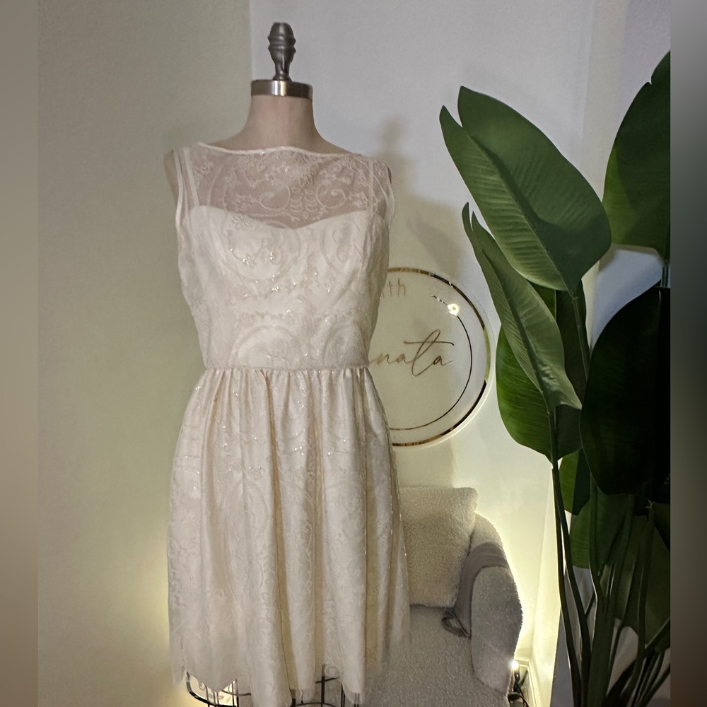 Jill Stuart Cream Lace Mini Dress